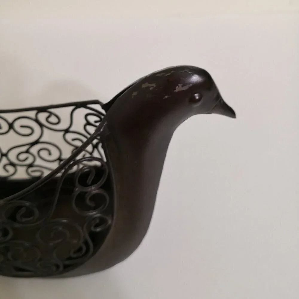 Pier 1 Metal‎ Artsy Bird Votive/ Tea Light Candle Holder Set of 2